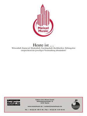 cover image of Heute ist ...